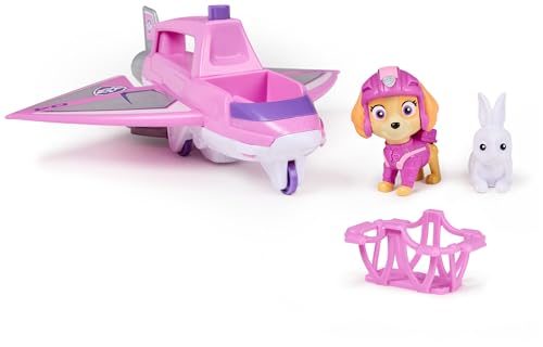 PAW Patrol Air Rescue - Skyes Rettungsflugzeug mit einziehbarer Klaue und Rettungskorb, mit Skye Spielfigur und Hase (Basis Fahrzeug), Spielzeug für Kinder ab 3 Jahren von PAW PATROL