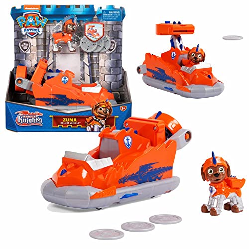 Paw Patrol Fahrzeuge Rescue Knights Deluxe Autos mit Spiel-Figuren, Figur:Zuma von PAW PATROL