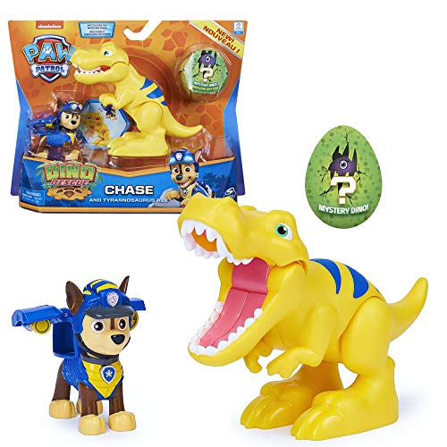 PAW PATROL Dino Rescue Action Pack | Set mit Spielfigur und Dinosaurier, Figur:Chase von PAW PATROL