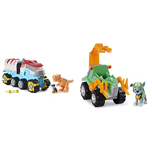 PAW PATROL Dino Rescue Dino Patroller Teamfahrzeug, ab 3 Jahren & Dino Rescue Rockys Basis Fahrzeug mit Rückzieh-Mechanismus, inklusive Hundefigur und Überraschungs-Dino, ab 3 Jahren PAW PATROL Dino Rescue Dino Patroller Teamfahrzeug, ab 3 Jahren & Dino Rescue Rockys Basis Fahrzeug mit Rückzieh-Mechanismus, inklusive Hundefigur und Überraschungs-Dino, ab 3 Jahren von PAW PATROL