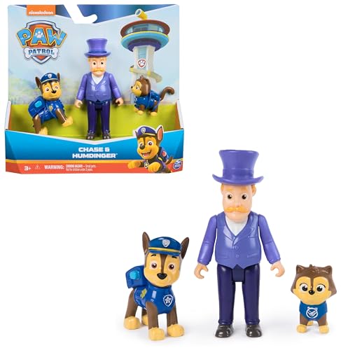 PAW Patrol Hero Pups – Actionfiguren-Set mit 1 Chase Hundefigur, 1 Chaos-Kätzchen Figur und 1 Bürgermeister Besserwisser Figur, Spielzeug geeignet für Kinder ab 3 Jahren von PAW Patrol