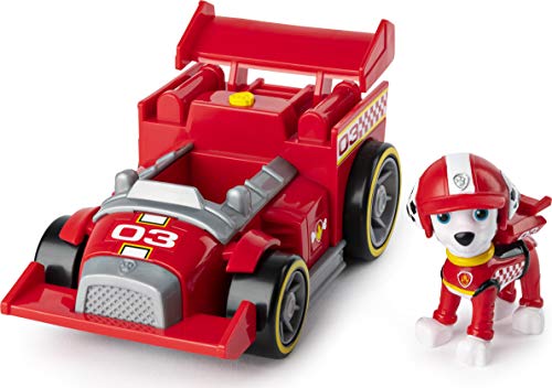 PAW PATROL - Marshalls Race & Go Deluxe Basis Fahrzeug mit Figur (Ready, Race, Rescue) 3-9 Jahre von PAW PATROL
