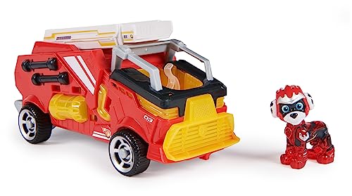 PAW PATROL: Der Mighty Kinofilm, Superhelden-Basis-Fahrzeug von Marshall mit Welpenfigur, Löschzug mit Licht- und Geräuscheffekten, Spielzeug geeignet für Kinder ab 3 Jahren von PAW PATROL