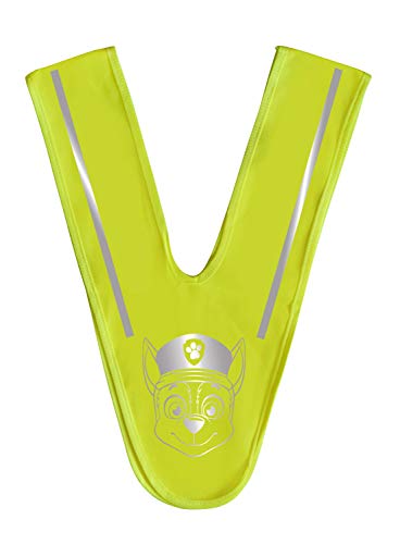 PAW PATROL P:os 31479 Warnweste für Kinder in Dreiecksform mit angesagtem Motiv, Sicherheitskragen in neon-gelb mit Reflektoren zur besseren Sichtbarkeit im Straßenverkehr von PAW PATROL
