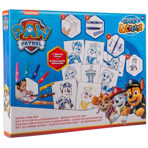 Paw Patrol - Sprühstift-Set - Malstifte für Kinder - Malset mit Buntstiften und Malvorlagen (PW22364) von Paw Patrol