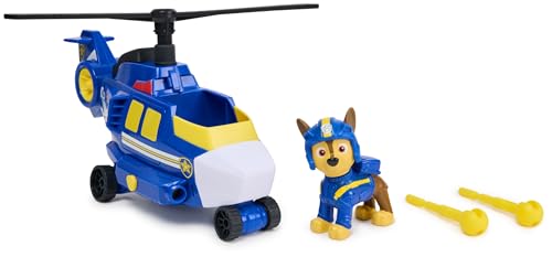 PAW PATROL Air Rescue - Chases Polizei-Rettungshubschrauber mit Geschoss-Abwurf und Chase Spielfigur (Basis Fahrzeug), Spielzeug für Kinder ab 3 Jahren von PAW PATROL