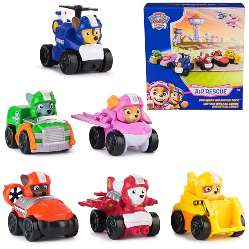PAW PATROL: Air Rescue 6-teiliges Pup Squad Racers Spielzeugautos Geschenkset mit Chase, Marshall, Skye, Rubble, Rocky & Zuma, Kinderspielzeug für Jungen und Mädchen ab 3 Jahren PAW PATROL: Air Rescue 6-teiliges Pup Squad Racers Spielzeugautos Geschenkset mit Chase, Marshall, Skye, Rubble, Rocky & Zuma, Kinderspielzeug für Jungen und Mädchen ab 3 Jahren von PAW PATROL