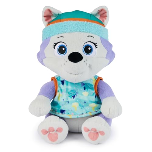 PAW Patrol, Bedtime Plüschtier Everest, 25,4 cm, mit wendbarem Outfit, Kinderspielzeug für Jungen und Mädchen ab 3 Jahren von PAW PATROL