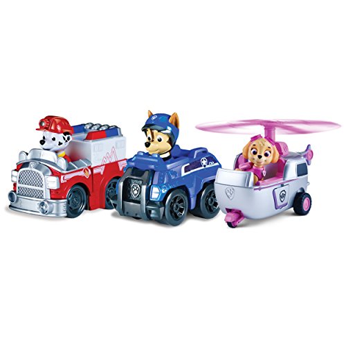 PAW Patrol 6024761 Rettungsflitzer 3er Set Version 3 (Rescue Marshall, Spy Chase, Skye) von PAW PATROL