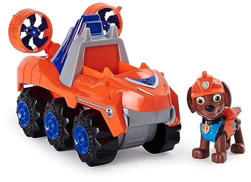 PAW PATROL Dino Rescue Zumas Basis Fahrzeug mit Rückzieh-Mechanismus, inklusive Hundefigur und Überraschungs-Dino, Spielzeug für Kinder ab 3 Jahren von PAW PATROL
