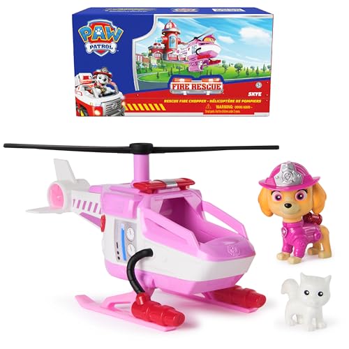 PAW Patrol Fire Rescue - Skye Rescue Fire Chopper mit Actionfigur, Kitty Friend & Spielzeughubschrauber, Kinderspielzeug für Jungen & Mädchen ab 3 Jahren PAW Patrol Fire Rescue - Skye Rescue Fire Chopper mit Actionfigur, Kitty Friend & Spielzeughubschrauber, Kinderspielzeug für Jungen & Mädchen ab 3 Jahren von PAW PATROL