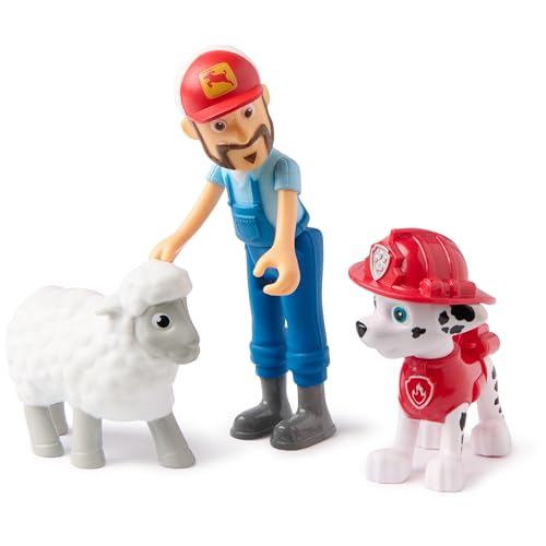 PAW Patrol Marshall & Farmer Al Figurenpaket mit Schaffigur, Kinderspielzeug für Jungen und Mädchen ab 3 Jahren von PAW PATROL