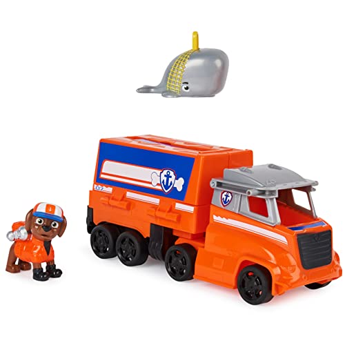 PAW PATROL 6065319 Big Pups Zuma Transforming Toy Truck mit Sammel-Actionfigur, Kinder Spielzeug ab 3 Jahren von PAW PATROL