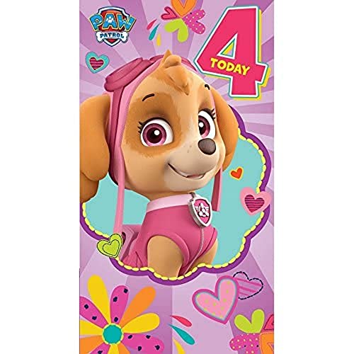 Paw Patrol Geburtstagskarte zum 4. Geburtstag Paw Patrol Geburtstagskarte zum 4. Geburtstag von Paw Patrol