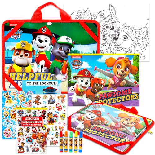 Paw Patrol Reise-Aktivitätsset für Kinder – Bündel mit Kunst-Klapptisch, Etui, Malutensilien, Aufklebern und mehr, Paw Patrol Kunst-Aktivitäten für Jungen, Mädchen von PAW PATROL