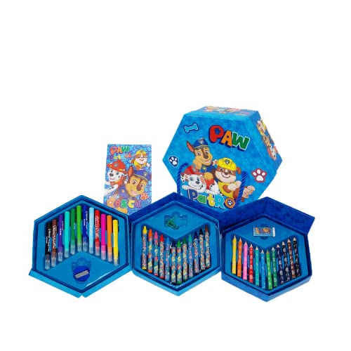 Paw Patrol Schreibwaren-Set, Enthält Buntstifte, Marker, Bleistifte, Radiergummi, Spitzer, Notizbuch, Clips, Aktentasche, Schulset für Kinder und Jugendliche von PAW PATROL