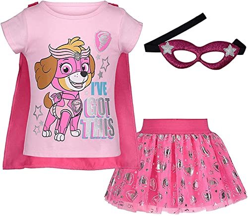 Paw Patrol Skye Toddler Girls Costume T-Shirt Tulle Skirt Mask and Cape 4 Piece Set Pink 3T Paw Patrol Skye Toddler Girls Costume T-Shirt Tulle Skirt Mask and Cape 4 Piece Set Pink 3T von PAW PATROL