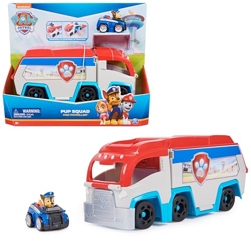 PAW PATROL, Pup Squad Patroller Teamfahrzeug mit Chase-Spielzeugauto, Spielzeug geeignet für Kinder ab 3 Jahren von PAW PATROL