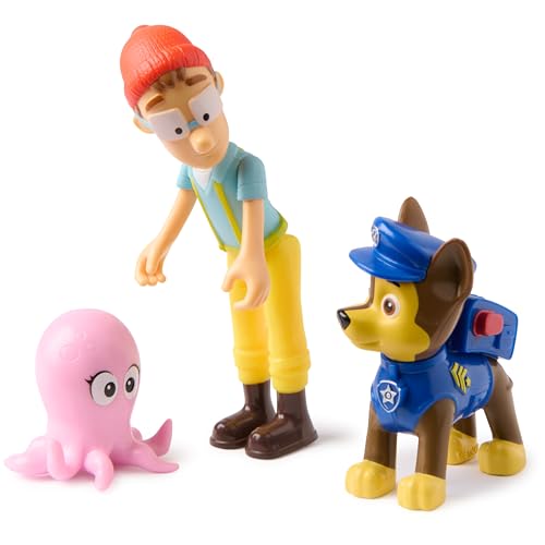 Psi Patrol Figuren-Pack, Jagd und Captain Turbot mit Baby Octopus Figur, Kinderspielzeug für Jungen und Mädchen ab 3 Jahren von PAW PATROL