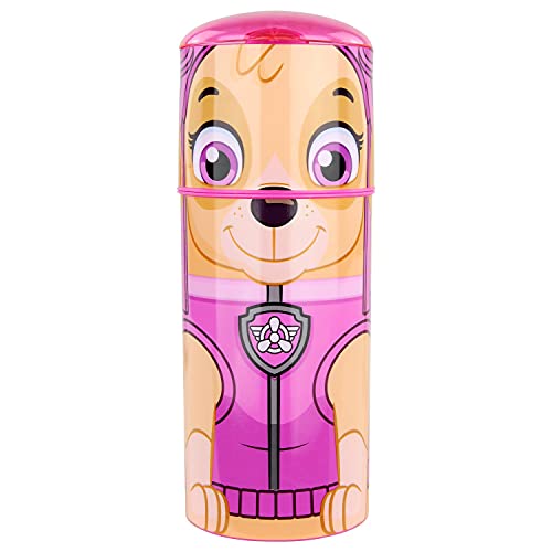 p:os 33666 PAW Patrol - Trinkflasche für Kinder im Skye Design, ca. 350 ml, auslaufsicher, mit integriertem Strohhalm, aus Kunststoff (Tritan), bpa- und phthalatfrei von PAW PATROL