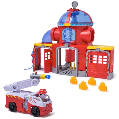 PAW Patrol Fire Rescue - Feuerwehr-Station Spielset mit Geschoss-Abwurf, Licht- und Soundeffekten, Marshall Hundefigur und Feuerwehr-Fahrzeug, Spielzeug für Kinder ab 3 Jahren PAW Patrol Fire Rescue - Feuerwehr-Station Spielset mit Geschoss-Abwurf, Licht- und Soundeffekten, Marshall Hundefigur und Feuerwehr-Fahrzeug, Spielzeug für Kinder ab 3 Jahren von PAW Patrol