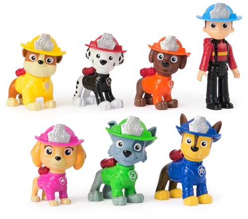PAW Patrol Fire Rescue - Hundefiguren Geschenkset mit 7 Spielfiguren zum Sammeln, Spielzeug für Kinder ab 3 Jahren von PAW Patrol