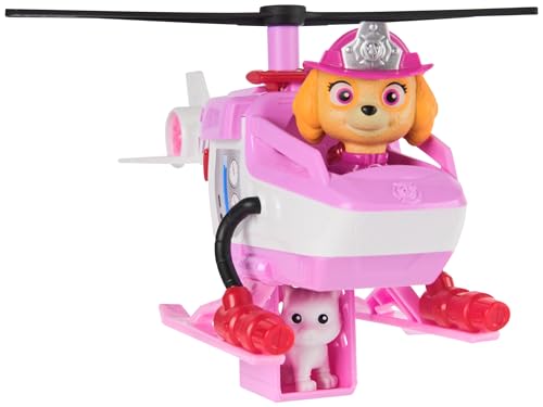 PAW Patrol Fire Rescue - Skyes Rettungshubschrauber mit Skye Hundefigur und Katzenfigur, Spielzeug für Kinder ab 3 Jahren von PAW PATROL