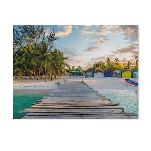 Beautiful Islands - Karibische Insel,Puzzles 1000 Teile für Erwachsene, Klassische Puzzle Jungen Mädchen Puzzle für Kinder Teenager Lernspiel Spielzeug(75x50cm)-Y3 von PAWCA