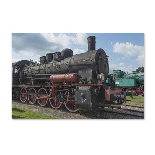 Dampf-Lokomotive,Puzzles 1000 Teile für Erwachsene, Klassische Puzzle Jungen Mädchen Puzzle für Kinder Teenager Lernspiel Spielzeug(75x50cm)-Y3 von PAWCA