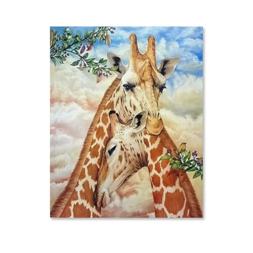 Die Liebe Von 2 Giraffen,Puzzle 1000 Teile für Erwachsene, Klassische Puzzle Puzzle Schwierig für Kid Surprise Birthday für Family Home Decor Art Puzzle(50x70cm)-Y10 von PAWCA