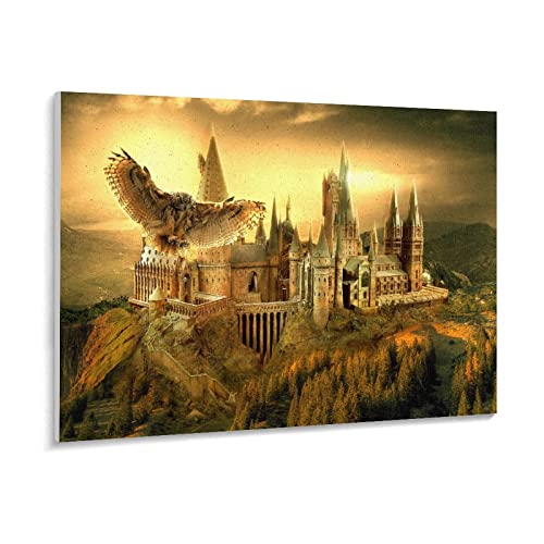 Holzpuzzle 1000 Stück Harry Potter Hogwarts Puzzles Lernspielzeug Für Erwachsene Geburtstagsgeschenk （75x50cm） von PAWCA