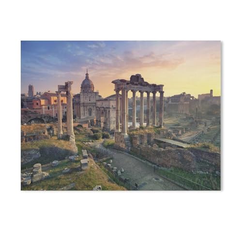Italien,Forum Romanum,Puzzle 1000 Teile Holz Puzzle Geeignet Für Erwachsene Kinder Familien Stressabbau Puzzlespiele(75x50cm)-Y7 von PAWCA
