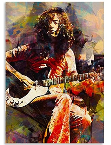 Puzzle 1000 Teile LED Zeppelin Gitarrist Poster Holzspielzeug für Erwachsene Dekompressionsspiel75*50cm von PAWCA