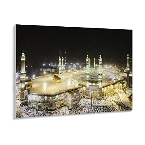 Puzzle 1000 Teile Mekka-Islam-Heilige-Landschaft-Religiöses Gebäude-Muslim-Moschee Puzzle 1000 Teile Erwachsene Great Holiday Leisure ， Interaktive Familienspiele(38X26cm) von PAWCA