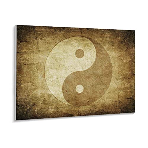 Puzzle 1000 Teile Yin Yang Symbol Dekorative Malerei Zen Stil Kunst Bild Puzzle 1000 Teile er Erwachsene Pädagogisches intellektuelles Stressabbau-Spielzeug-Puzzle Erwachsene(38X26cm) von PAWCA