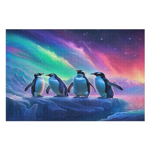 1000 Teile Puzzle Für Jungen Und Mädchen, Standard-Puzzles, Pinguin -Puzzles, Familienspiele, （75×50cm） von PAZZK