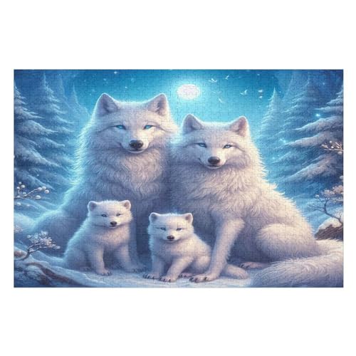 1000 Teile Puzzle Für Jungen Und Mädchen, Standard-Puzzles, Tier Wolf -Puzzles, Familienspiele, （75×50cm） von PAZZK