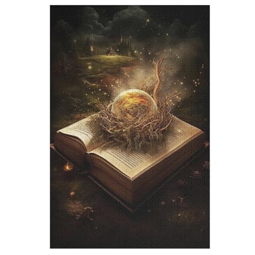 1000-teiliges Puzzles, Buch -Puzzle Für Erwachsene Kinder,Holzbrettpuzzle,Erwachsenenpuzzles,Geschenke （78×53cm） von PAZZK