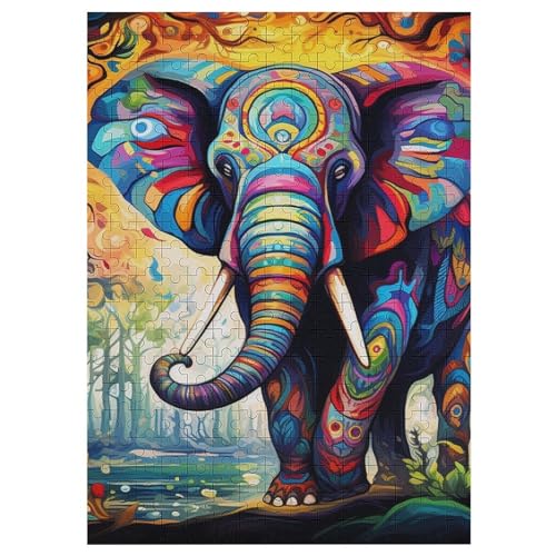 300 Teile Puzzle Für Jungen Und Mädchen, Standard-Puzzles, Elefant -Puzzles, Familienspiele, （42×30cm） von PAZZK