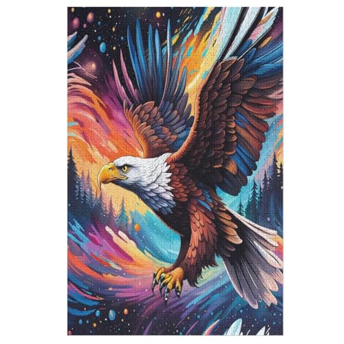 Adler 1000 Teile Premium-Puzzles Für Erwachsene Kinder- Holzpuzzles Spaß Und Lernspiele - Perfekte Puzzle-Geschenke （78×53cm） von PAZZK