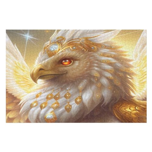 Adler Puzzle 1000 Teile,Puzzles Für Erwachsene, Impossible Puzzle, Geschicklichkeitsspiel Für Die Ganze Familie, Puzzle Kinder,Holzpuzzle-Geschenk,Raumdekoration, （75×50cm） von PAZZK