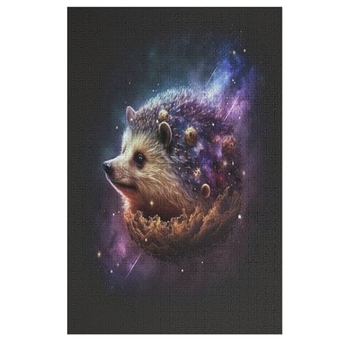 Colorful Igel-Puzzle Für Erwachsene, 1000-teilige Puzzles Für Teenager Und Kinder, Kreative Puzzles Für Die Familie, Herausfordernde Spiele, Spielzeug, Geschenke （78×53cm） von PAZZK