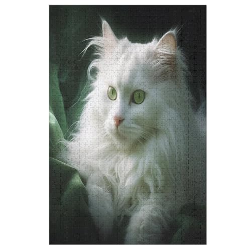 Cute Katze-Puzzle Für Erwachsene, 1000-teilige Puzzles Für Teenager Und Kinder, Kreative Puzzles Für Die Familie, Herausfordernde Spiele, Spielzeug, Geschenke （78×53cm） von PAZZK