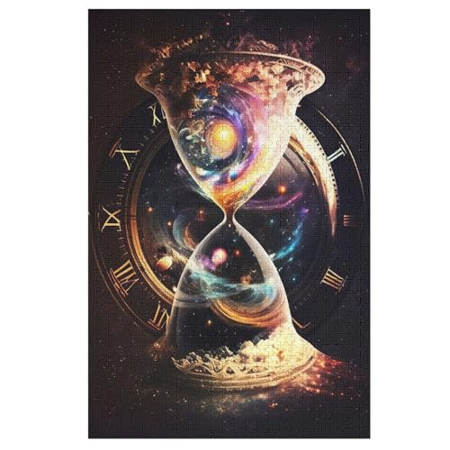 Holzpuzzles 1000 Teile Universum der Zeit -Puzzle Für Jungen Und Mädchen, Schwierigkeitsgrad, Lernspiele, Familienspielzeug （78×53cm） von PAZZK