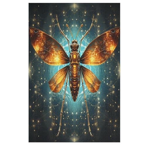 Insekten Holzpuzzle 1000 Teile, Knobelspiele Für Erwachsene, Teenager, Puzzles Unmögliche - Kinder Puzzle Zimmer Deko （78×53cm） von PAZZK