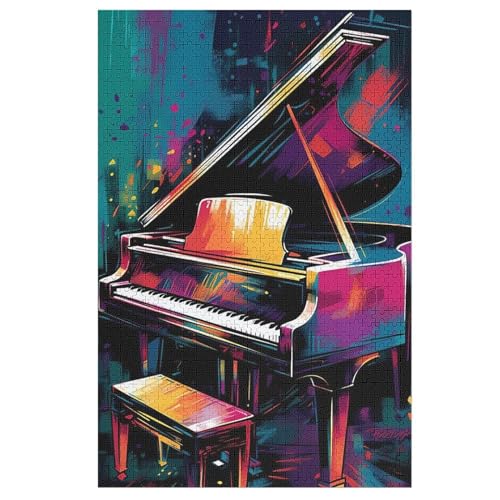 Klavier 1000 Teile Puzzle, Holzpuzzle, Puzzles Für Erwachsene Kinder, 1000 Teile Puzzle Für Jugendliche & Erwachsene Lernspiel Herausforderungsspielzeug （78×53cm） von PAZZK