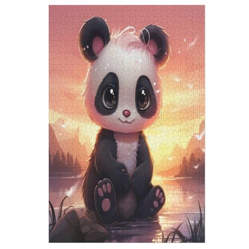 Panda 1000 Teile Puzzle, Holzpuzzle, Puzzles Für Erwachsene Kinder, 1000 Teile Puzzle Für Jugendliche & Erwachsene Lernspiel Herausforderungsspielzeug （78×53cm） von PAZZK