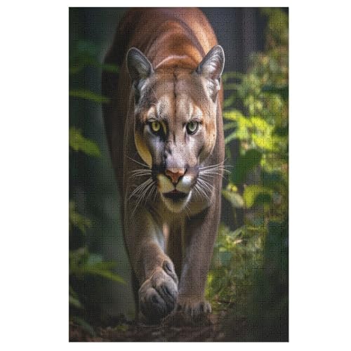 Puma Holzpuzzle 1000 Teile Klassische Puzzles Erwachsene Kinder Puzzle DIY Kit Holzspielzeug Einzigartiges Geschenk Moderne Wohnkultur （78×53cm） von PAZZK