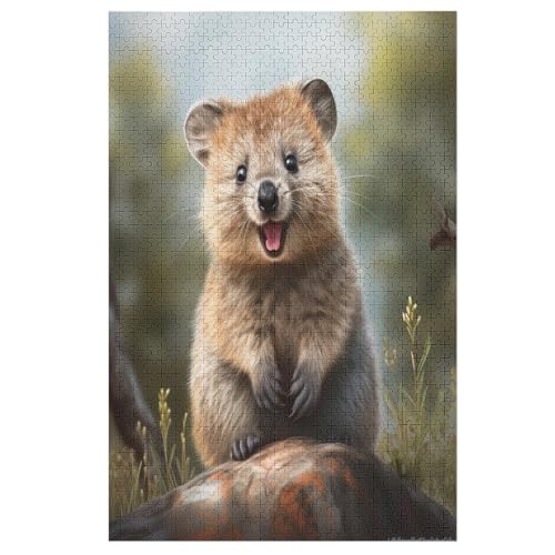 Puzzle Für Erwachsene, 1000 Teile, Quokka, Holzpuzzle, Holzpuzzle, Geburtstagsgeschenke, Puzzle, Wanddekoration （78×53cm） von PAZZK