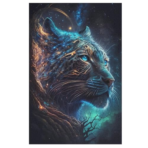 Puzzle Für Erwachsene, 1000 Teile, Tiger, Holzpuzzle, Holzpuzzle, Geburtstagsgeschenke, Puzzle, Wanddekoration （78×53cm） von PAZZK